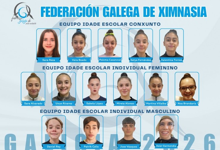 Equipos galegos para o Campionato de España en Idade Escolar GR 2026