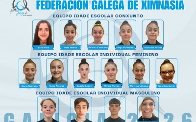 Equipos galegos para o Campionato de España en Idade Escolar GR 2026